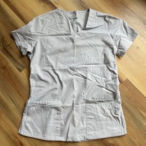 Gray scrub top
